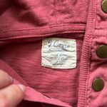 J.Crew  Red Hoodie Quarter Snap Size Large Photo 2