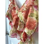 Illa Illa  Floral Ruffle V Neck Crop Top Women's Size M Photo 1