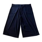 Susan Graver Navy Liquid Knit Pull-on Culotte Pants Photo 1