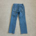 Good American  Good Straight Split Pocket Jeans Blue Raw Hem Cropped Womens Sz 26 Photo 5