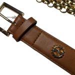 Giani Bernini Cognac Brown and Gold Link Belt Size Small New Photo 1