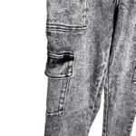 KanCan High Waist Charcoal Acid Wash Paperbag Jogger Jeans Size 3/25 Streetwear Gray Photo 6