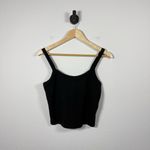 Old Navy  Women’s Classic Brushed Waffle Knit Tank Black Size MP Photo 2
