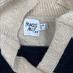 Princess Polly Striped Beige and Black Cropped Sweater Photo 2