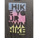 Columbia Women's Size Small Hike Your Own Hike Blue Graphic Inspirational Tee Photo 1