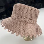 Eric Javits New York Mita Squishee Dusty Pink Woven Bucket Hat Packable UPF 50+ Photo 9