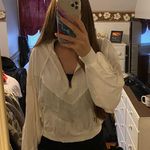 Victoria's Secret Pink Quarter Zip Sport Pullover White Cream Photo 2