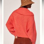 Pilcro and the Letterpress Pilcro Anthropolgie chunky knit alpaca & angora coral sweater Xs 198$ fall knit Photo 4