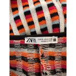 ZARA  Red Pink Black Checkered Midi Dress Size Small Photo 4