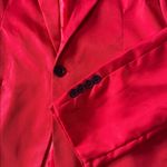 Women's Red Light Weight Blazer Jacket One Button Closure Size M (8) NWOT Red Size M Photo 9