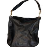 Michael Kors Black Pebbled Leather Shoulder Bag Hobo Purse Gold Hardware Photo 0
