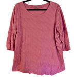 Habitat purple textured crewneck blouse xl Photo 0