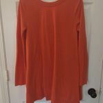 Free People  Beach Coral Long Sleeve Low Back Casual Oversized Frayed Edge Size S Photo 1