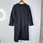 Reformation  Black Fuzzy Long Coat Size Small Photo 2
