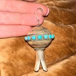 Genuine Turquoise Pendant Blue Photo 3