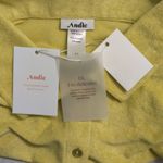 ANDIE NWT Cropped Button Up Honeysuckle Yellow Terry Resort Beach Shirt M Photo 5