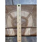 Vintage Carlos Falchi Patchwork SnakeSkin Clutch Gold Tan Crossbody Purse USA Photo 11