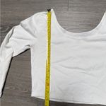 Brandy Melville white long sleeve cropped shirt Photo 3
