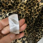 Tahari  Leopard Blouse Womens Large Bell Sleeve Ruffle Front Gathered Cuff‎ Photo 6
