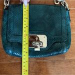 Cole Haan  Green Snakeskin Embossed Leather Bag Photo 10