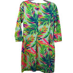 Lilly Pulitzer  Pima Cotton Shift Dress Size Small 3/4 Sleeves Tropical Vacation Photo 1