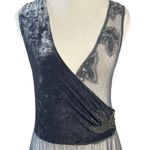 Free People Vintage Y2K Witchy Sheer Mesh Lace Velvet Dress Small WhimsiGoth Photo 3
