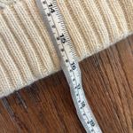 ZARA Ecru wool blend shoulder pad crop sweater small Photo 7