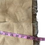 Aziza Y2K Faux Fur Suede Fur Lined Coat 3 Button Jacket Tan XL Photo 5