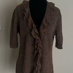 Classiques Entier  Brown Ruffle Cardigan Photo 0
