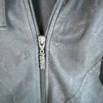 Nikita Womens Black Sleeveless Zip Up Hoodie Vest Size S Graffiti Style Logo Photo 2