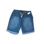 Avenue  Denim Virtual Stretch Woman’s Blue/ White Polka Dot Jean‎ Shorts Size 20 Photo 1