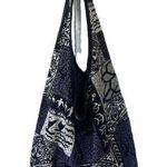 Polynesian Handmade Hawaiian Reversable Tribal Shoulder Hobo Beach Shopping Bag Purple Photo 0