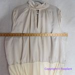 Eloquii New! ‎ Beige cream Long Sleeve Mock Neck keyhole Front Bodysuit Photo 8