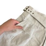 Banana Republic  Linen Blend High Rise Pleated Shorts Size 6 Belted Beige‎ NWT Photo 8