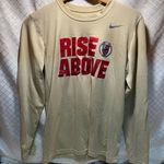 Nike The Tee Athletic Cut Dri Fit Long Sleeve RISE ABOVE Photo 0