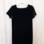 Oleg Cassini Cassini Women's Black Velvet Square Neck Short Sleeve Maxi Dress Size Medium Photo 6