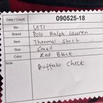 Ralph Lauren Polo Womens Thermal Shirt S Buffalo Check Waffle Knit Warm Comfy Photo 8