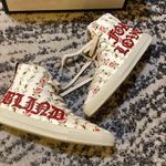 Gucci  Women's Major Blind For Love Rose Print Satin High Top Sneakers Photo 7