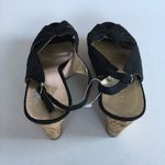 Nine West  AMORL wedge singleback‎ sandal Black Fabric Womens Size 10M Sho… Photo 2