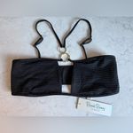 Beach Bunny NWT Turner Bandeau Top Black Gold Sz XL $155 Photo 4