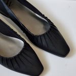Worthington Keats black pleated faux leather ballet flats size 8 Photo 2