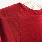 The Limited Pullover Sweater Dress Doleman Raglan Sleeves Tight Knit Red XS Tall Photo 2