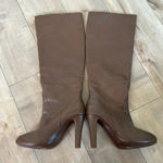 Elie Tahari Eli Tahari Knee High Boots Soft Leather Brown Sz 39 (8.5) Photo 2