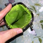 Vintage 70s 80s Green Leather Coin Glasses Cigarettes Lipstick Makeup Purse Photo 3