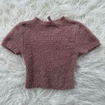 SKIMS  Cozy Knit Crop Top Rose Clay Size S/M Photo 1