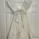 En Saison Juliet Eyelet Puff Sleeve Mini Dress White Photo 3