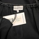 We Wore What NWT Women's Black Ruffle Sleeve Silky Blouse Open Back Size L Photo 6