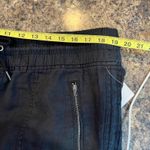 Athleta Cabo Linen Wide Leg Pants Black Drawstring Zip Pockets Plus Size 16 TALL Photo 13