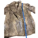 Danielle France Gray Rabbit Fur Winter Coat with Pink Lining size Medium Photo 11