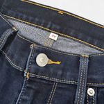 Levi's Women's Dark Blue Denim Mid Rise Slim Fit Cuffed Bermuda Shorts Size 29 Photo 5
